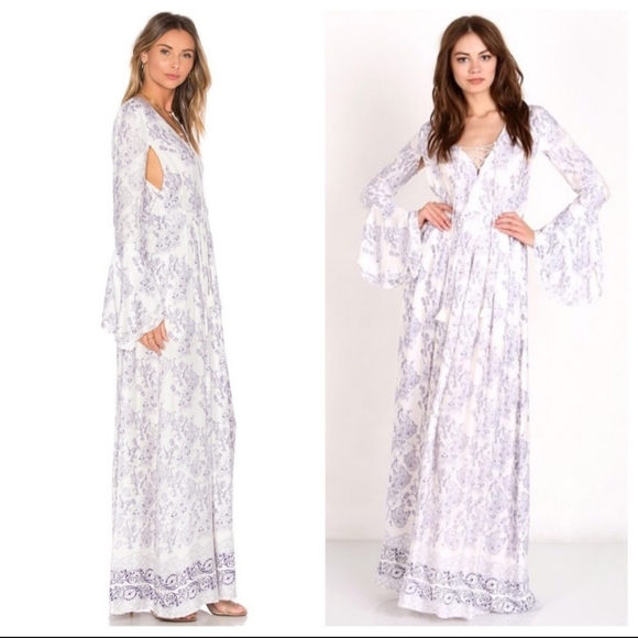 BEAUTIFUL TJD/ The Jetset Diaries Gypsy long sleeve Maxi Dress♡ - Picture 5 of 8